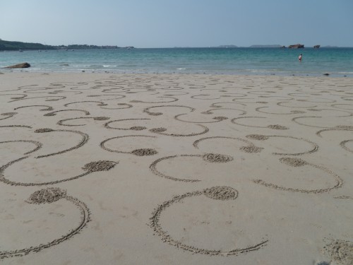 patelgé,land art,plage art,sable