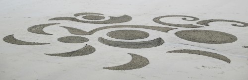 Patelgé, land art, rake art, beach art, dessin sable, art, perros-guirec, trestraou, bretagne, plage, dessins sur le sable, nouvelles ponctuations