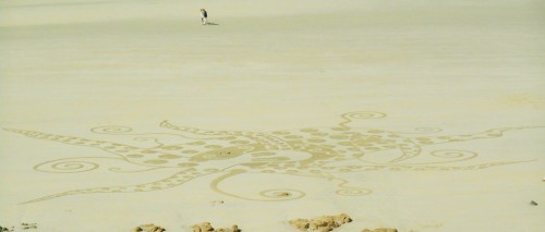 patelgé,land art,beach art,rake art,dessin sur le sable,sand art,sable,plage,art contemporain,art,perros-guirec,trestraou,bretagne,côtes d'armor, voyage en octopodie