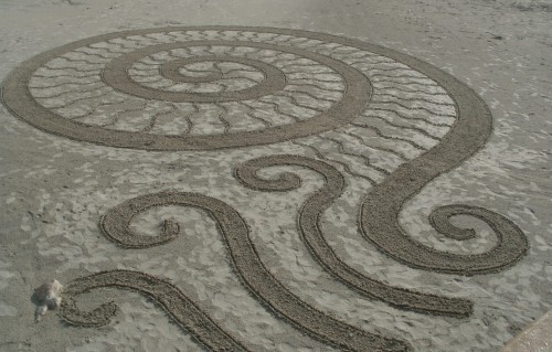 patelgé,perros guirec,land art,landart,beach art,plage art,sable, trestraou, hélix, spirale