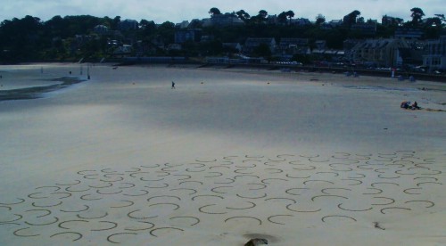 patelgé,land art,plage art,sable