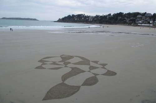 patelgé,land art,rake art,beach art,sand art,dessins sur le sable,dessins au râteau,art contemporain,art plage, dard d'art