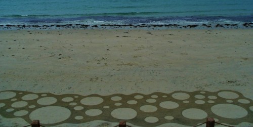 land art,patelge,art,plage,sable,dessin de plage